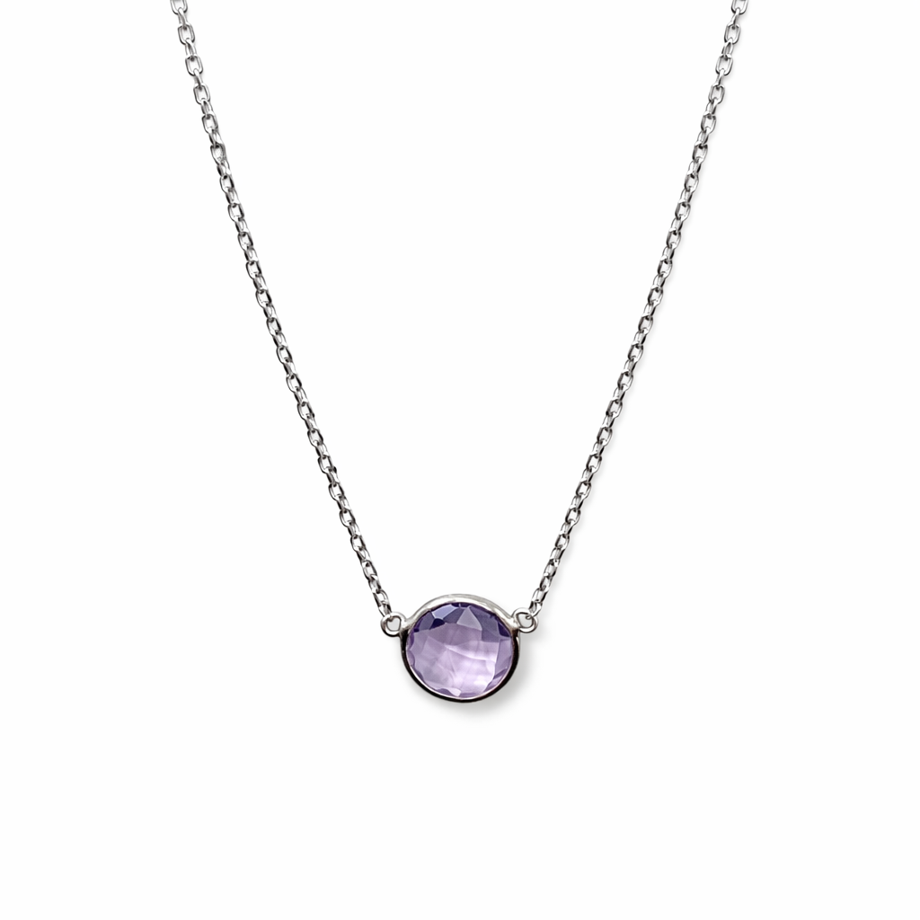 Pendentif pour femme en or 14k, améthyste - 770W3E - BCouture
