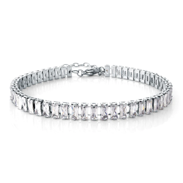 Bracelet tennis pour femme en stainless, zircons - SWB196 - Italgem
