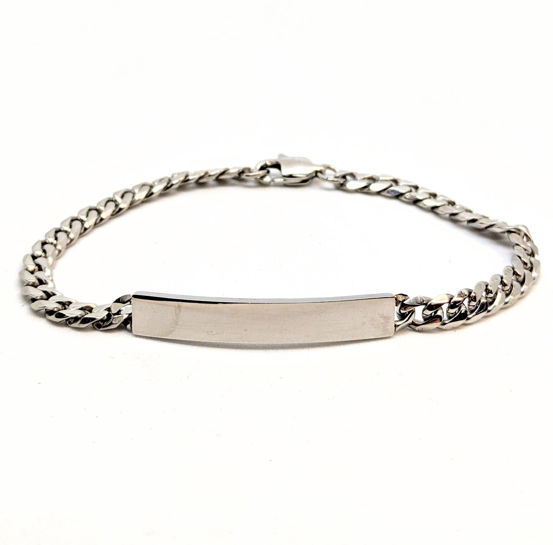 Bracelet en stainless, plaque pour gravure