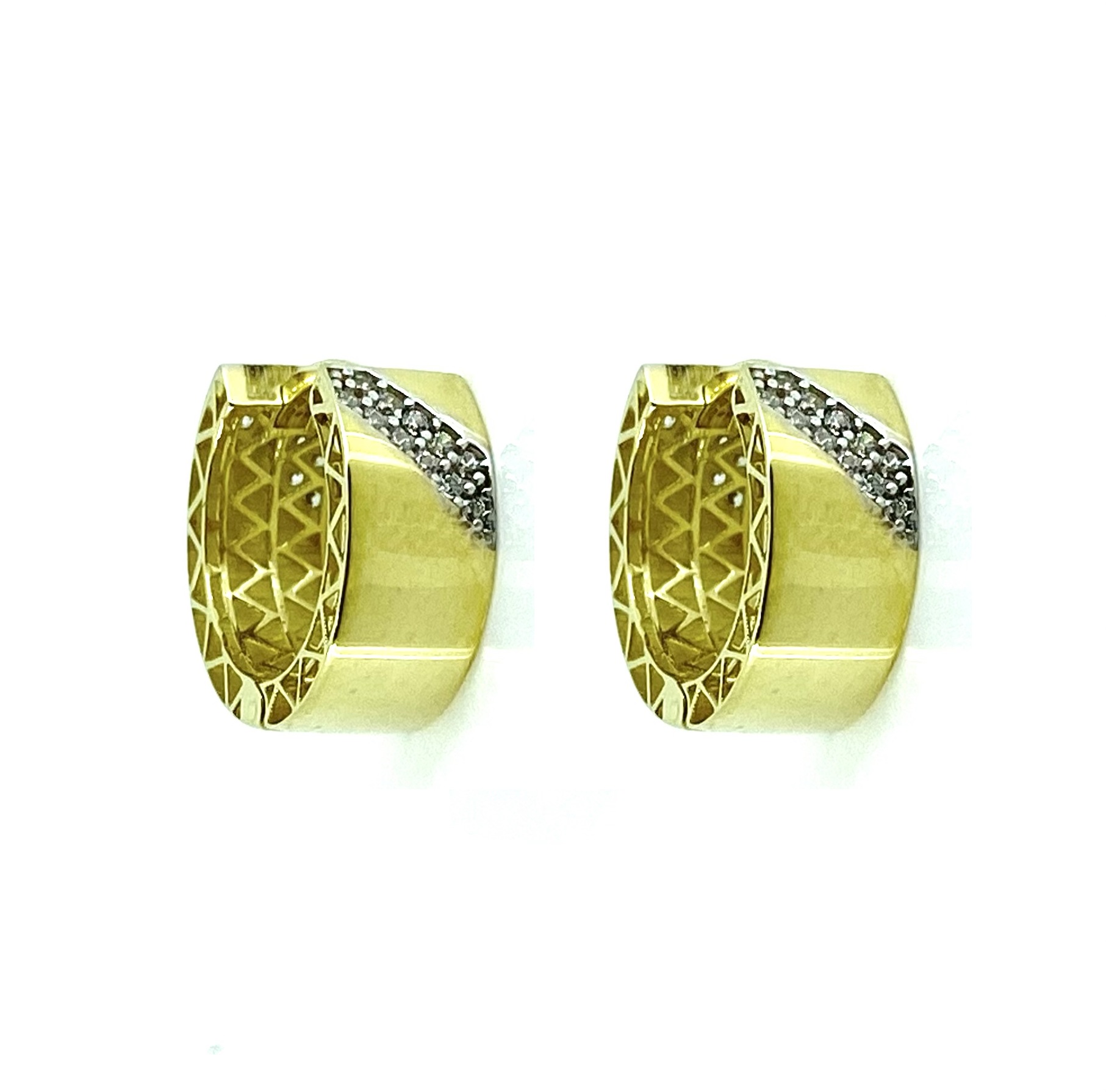 Boucles d'oreilles pour femme en or 10k, cubic zirconium