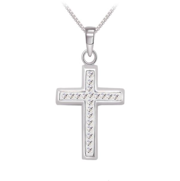 Pendantif en argent 925, cubic zirconium, croix - L277P - Legend