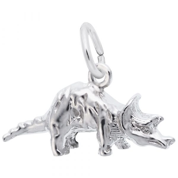 Pendentif en argent 925, tricératops