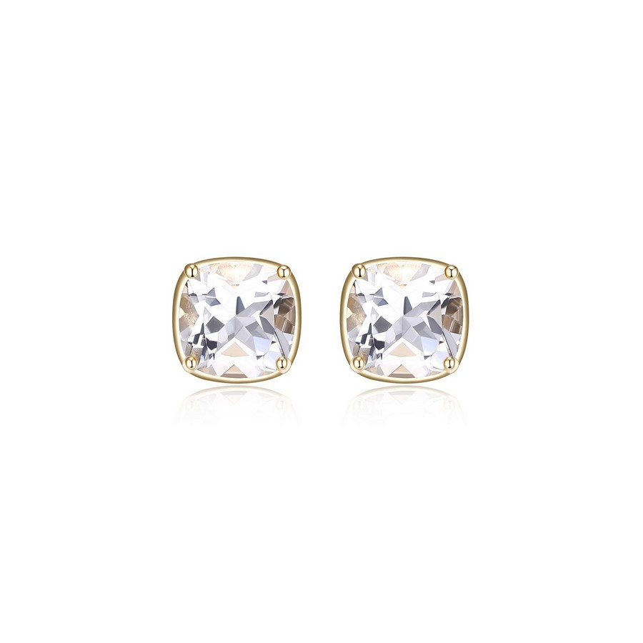 Boucles d'oreilles pour femme en argent 925, quartz