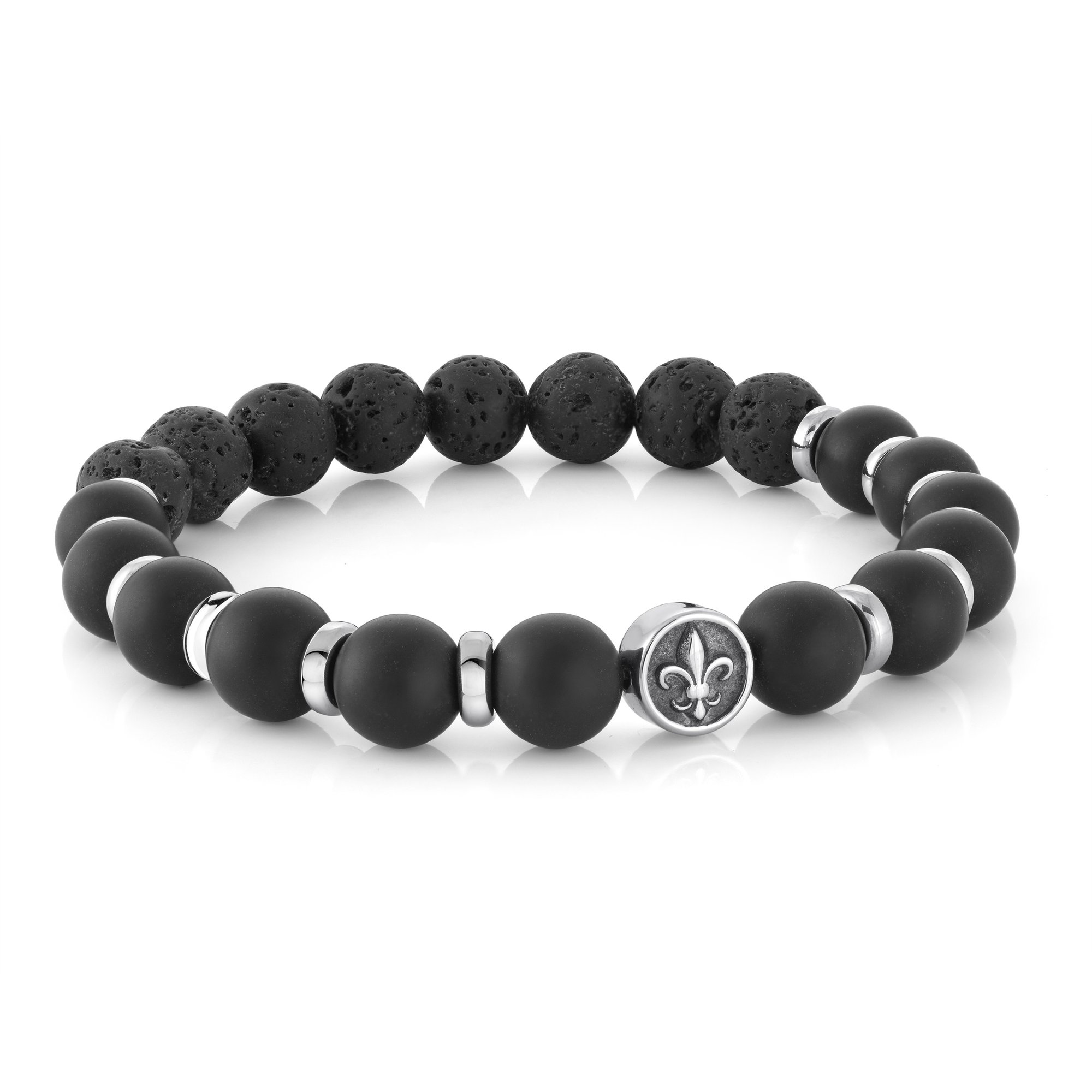 Bracelet de boules élastiques, fleur de lys