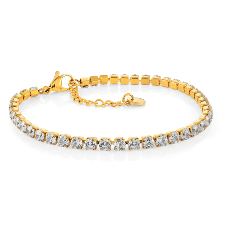Chevillère pour femme en stainless, zircons
