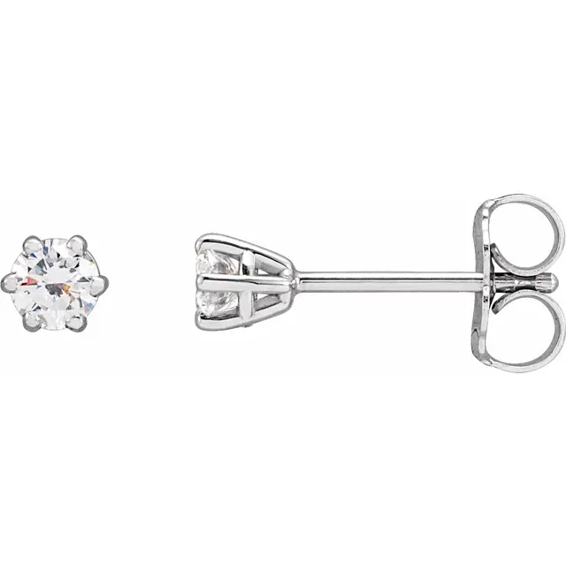 Boucles d'oreilles en or 14k, 2 diamants F+ pour 0.27 carat - 29236 - Stuller