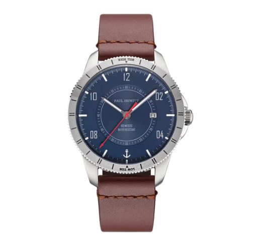 Ensemble de montre et 2 bracelet en cuir et stainless, 10ATM, verre saphir