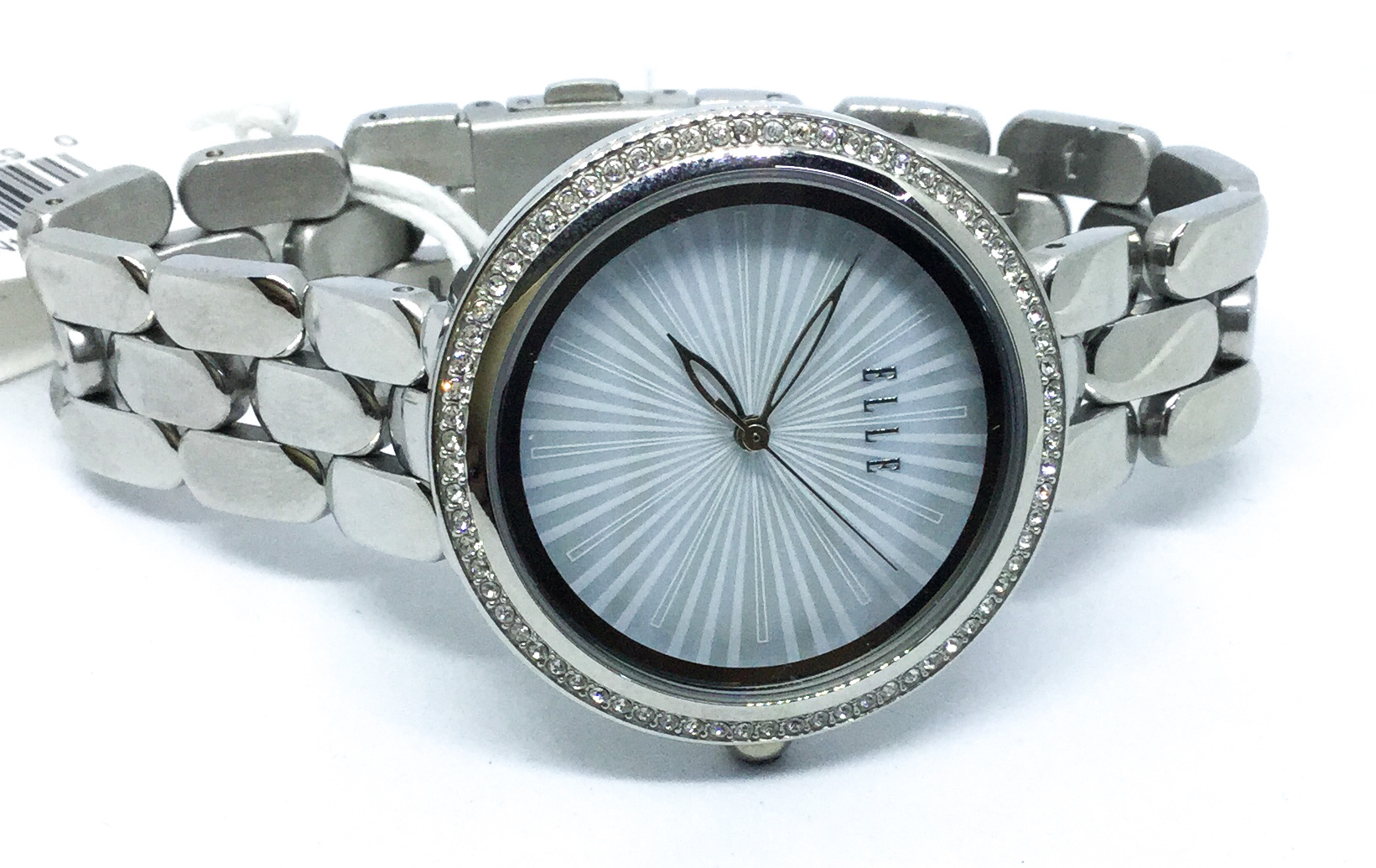 Montre femme, stainless, cadran entouré de pierres