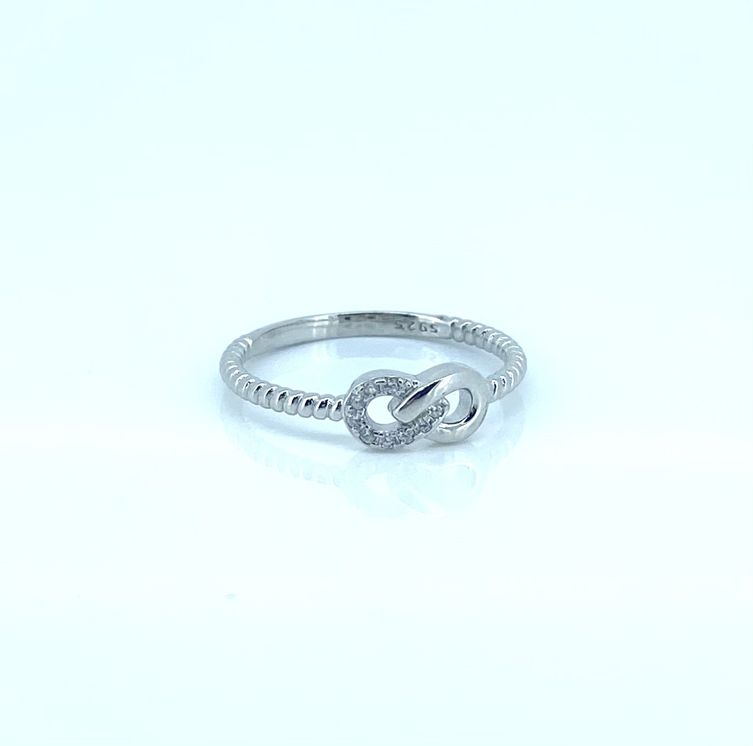 Bague pour femme en argent 925, infini, cubic zirconium
