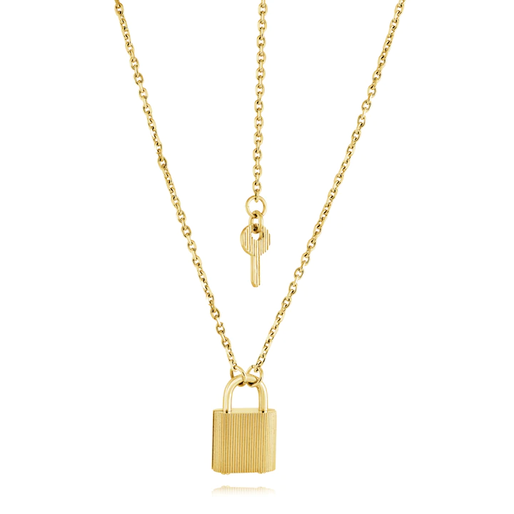 Pendentif pour femme en stainless, cadenas avec clée - SWN63 - Italgem