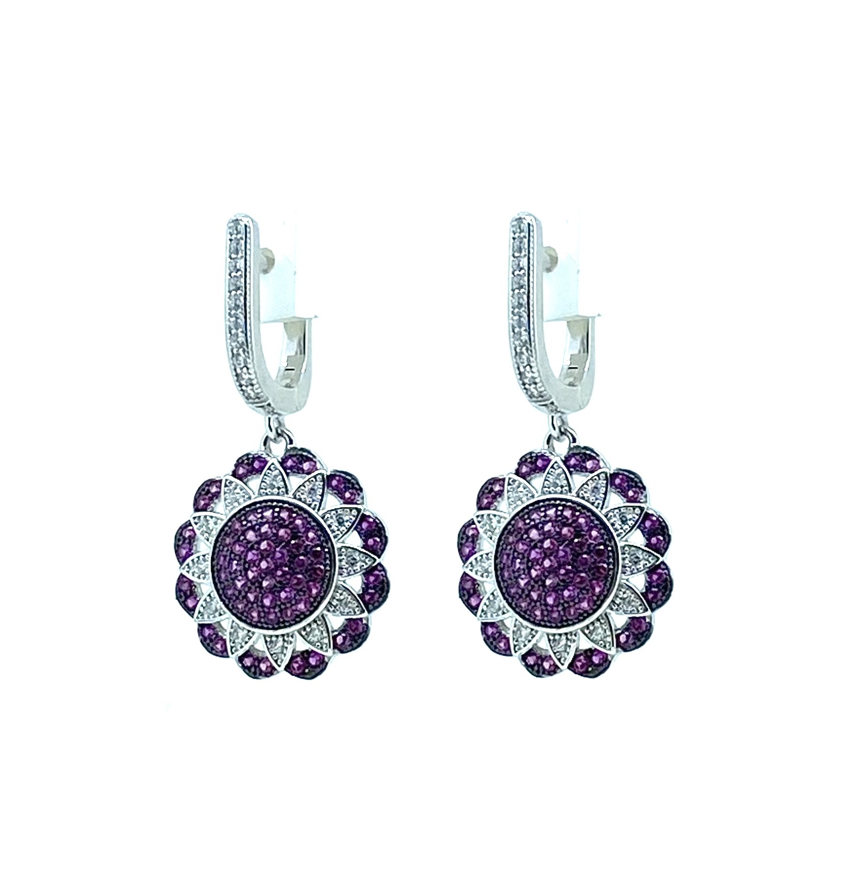 Boucles d'oreilles pour femme en argent 925, cubic zirconium - BO429 - Divers