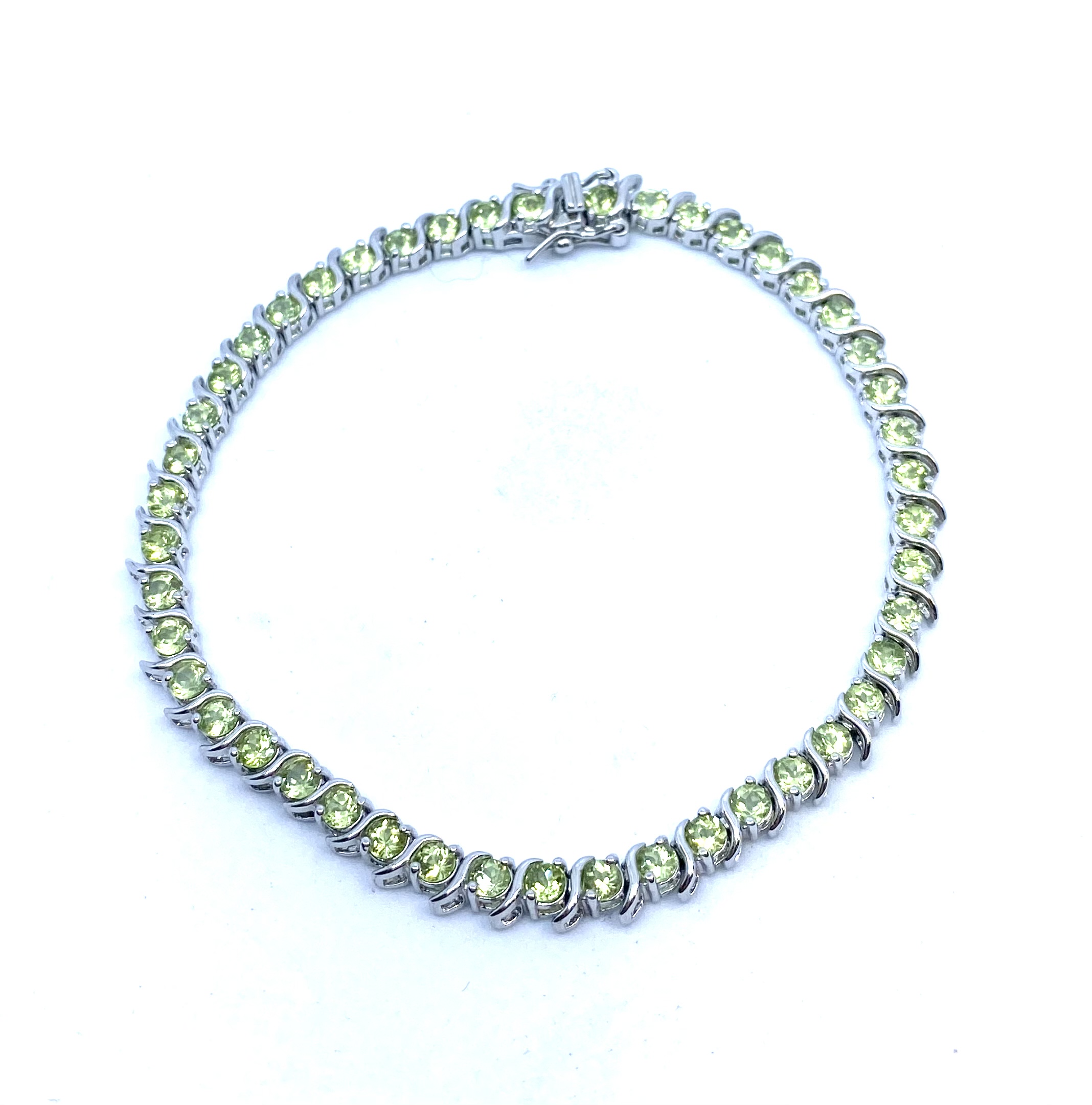 Bracelet pour femme en argent 925, péridots