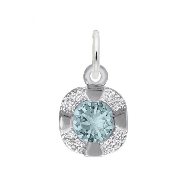 Pendentif en argent 925, pierre de naissance