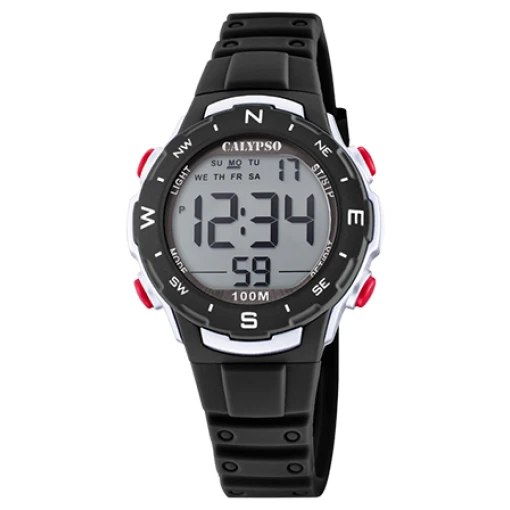 Montre pour enfant bracelet en silicone, 100M, chronomètre, lumière, alarme, minuterie