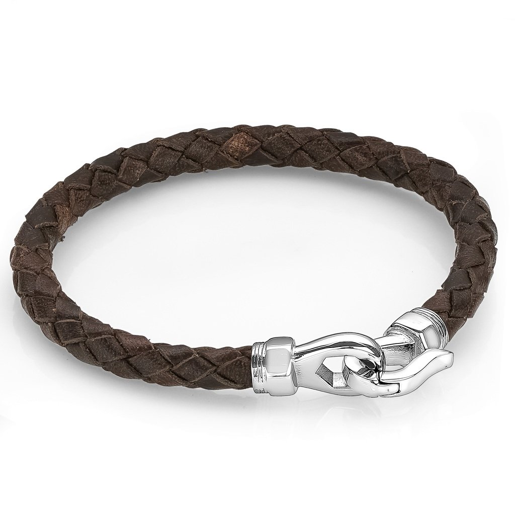 Bracelet stainless et cuir
