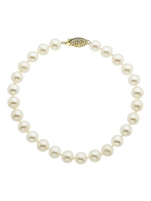 Bracelet de perle d'eau douce 5mm, or 14K