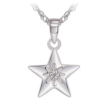 Pendentif pour femme en argent 925, étoile, zircon - L332P - Legend