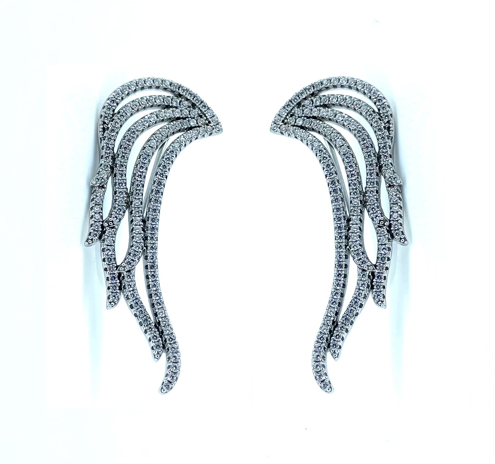 Boucles d'oreilles pour femme en argent 925, cubic zirconium