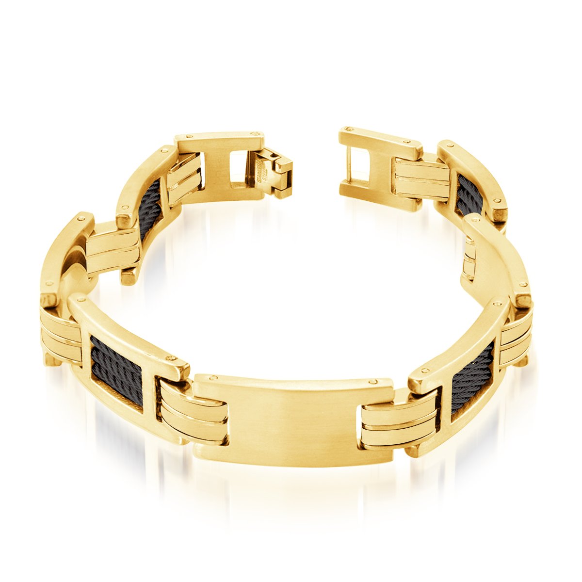 Bracelet pour homme en stainless, fils torsadés