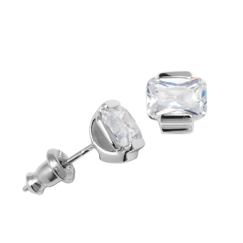 Boucles d'oreilles pour femme en argent 925, cubic zirconium