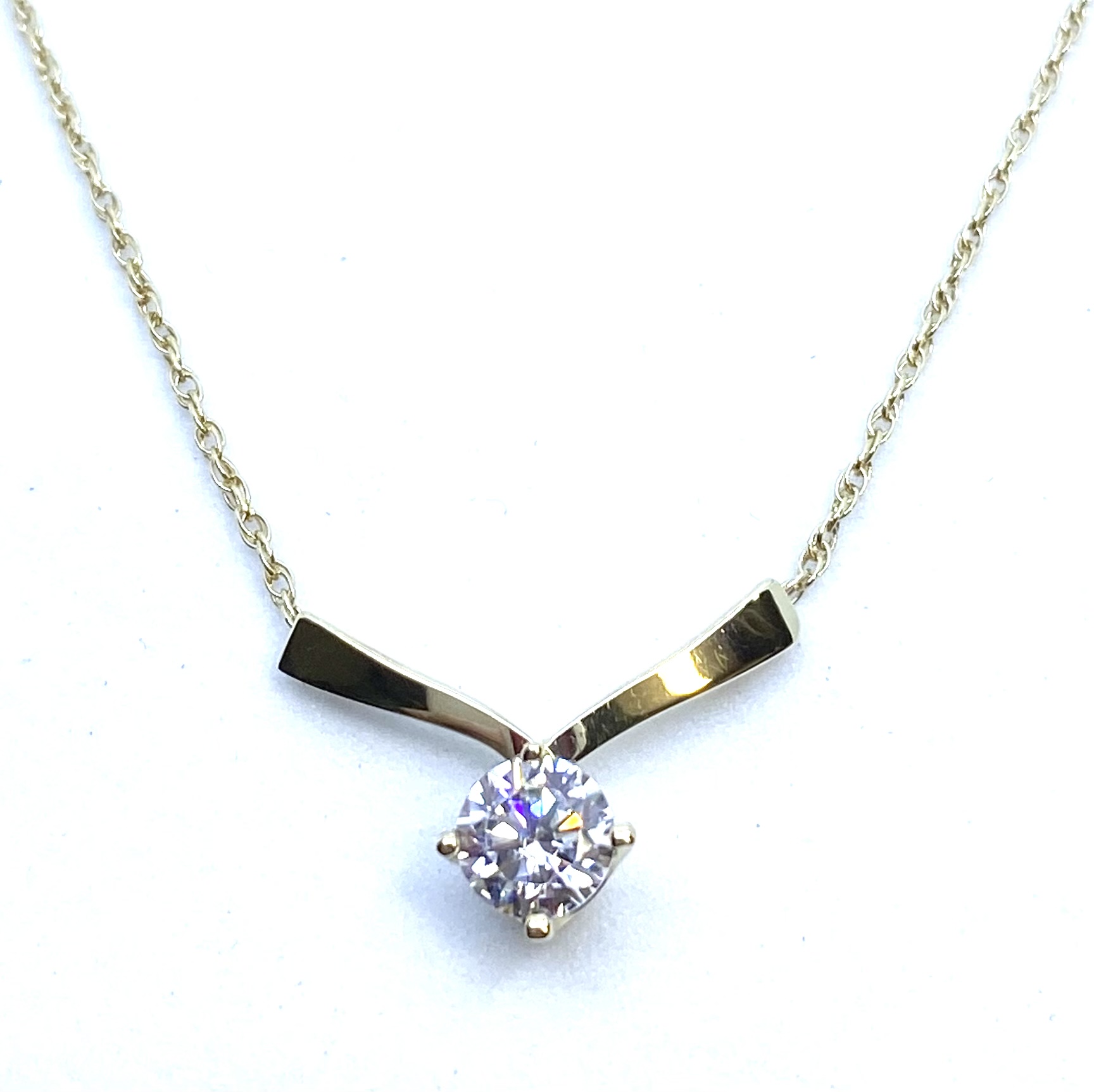 Pendentif pour femme en or 14K, zircon