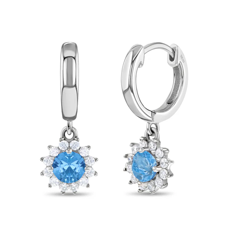 Boucles d'oreilles pour enfant en argent 925, cubic zirconium - SS-03-00801 - In Season Jewelry