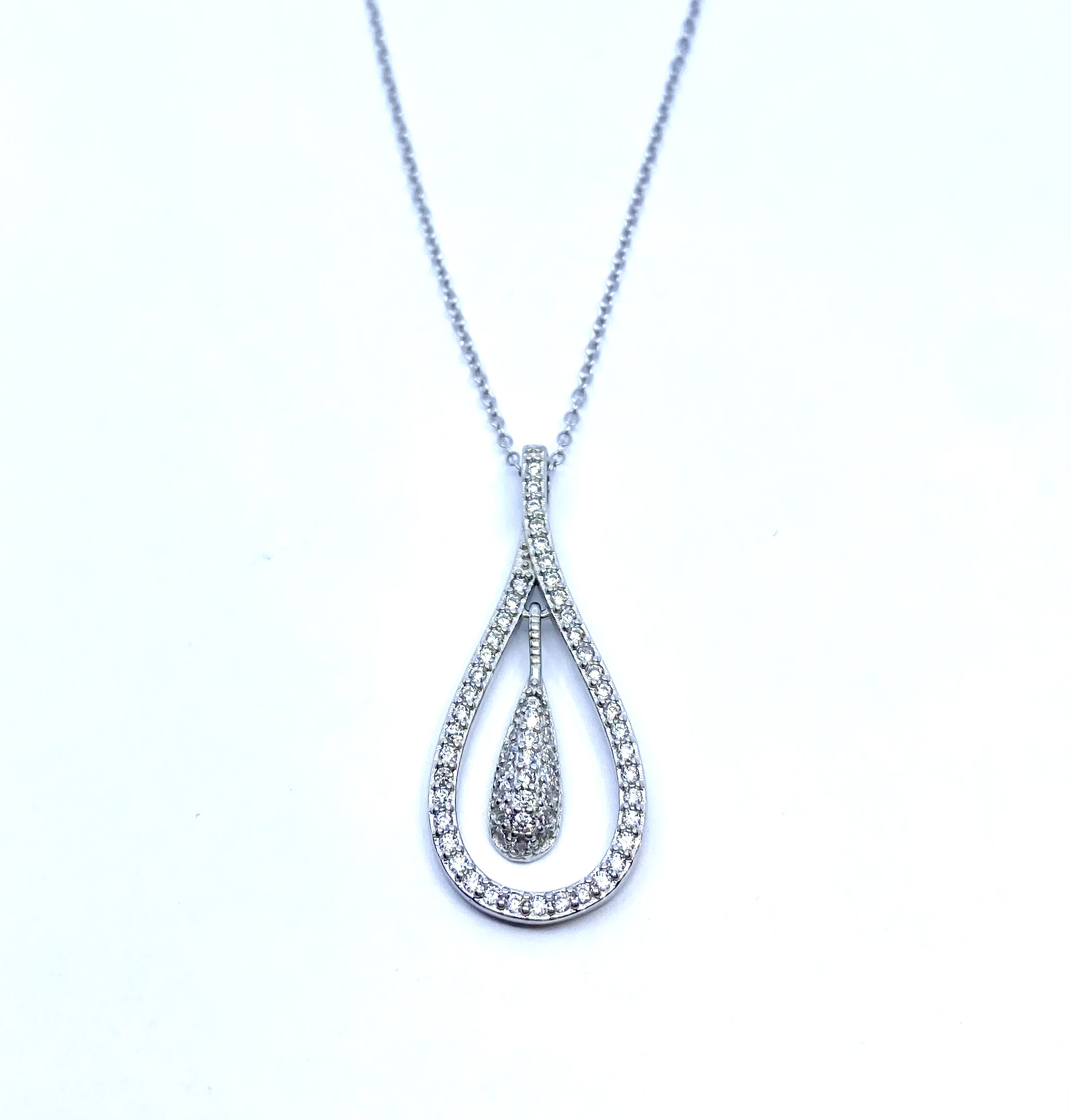 Pendentif pour femme en argent 925, zircons