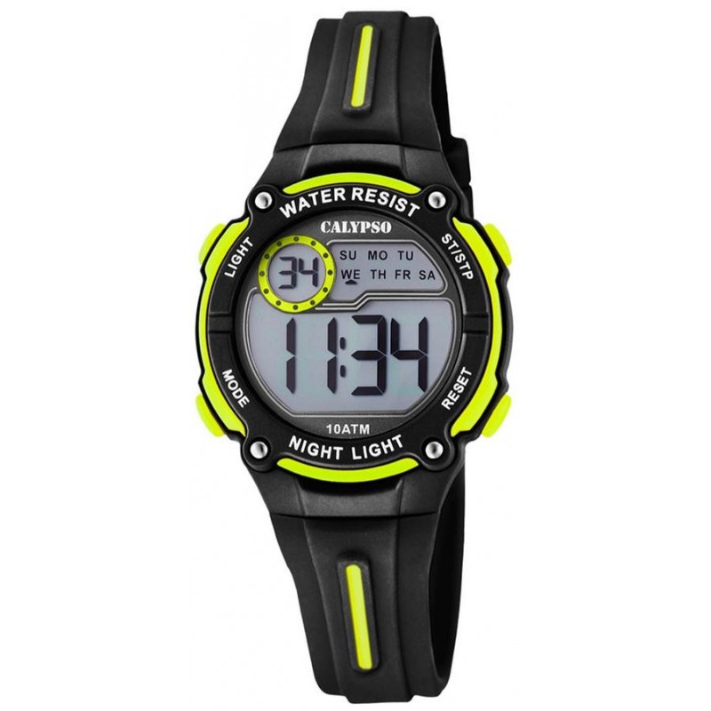 Montre enfant, bracelet silicone, 10ATM, chrono