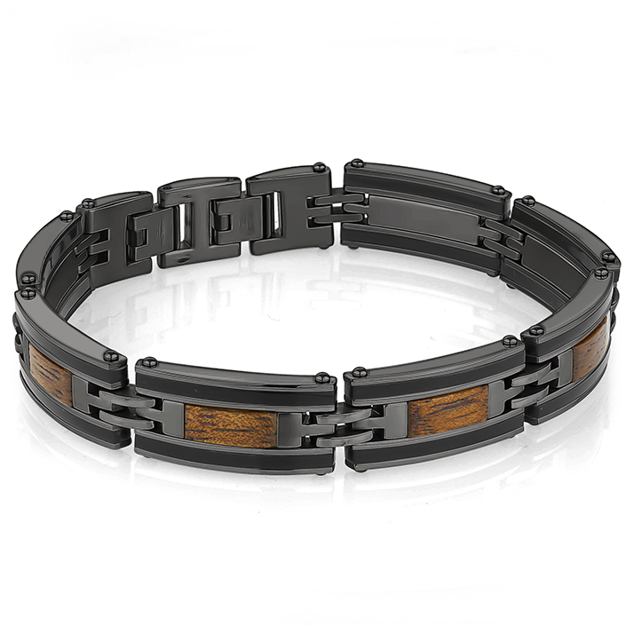 Bracelet stainless et bois