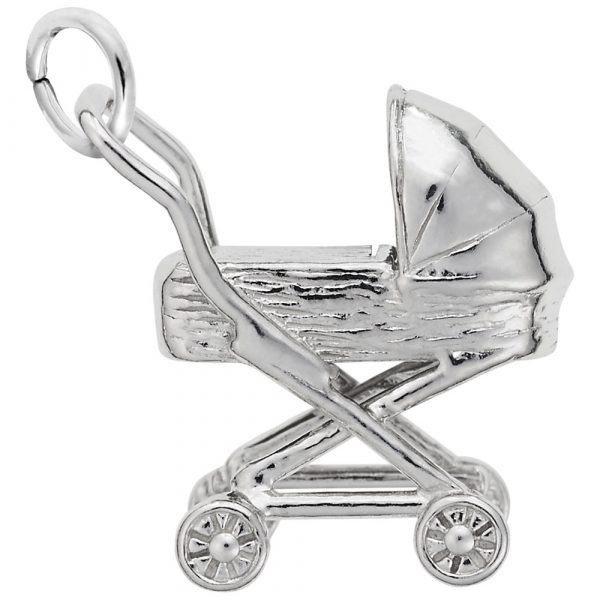 Pendentif en argent 925, poussette