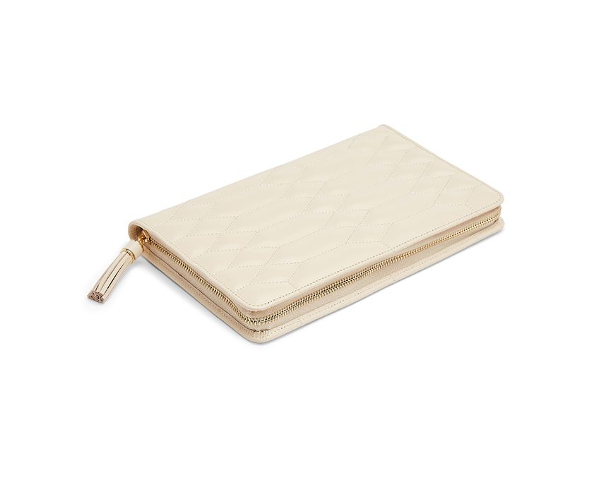 Étui à bijoux pour femme en cuir véritable, Caroline, Large - 324053 - Wolf