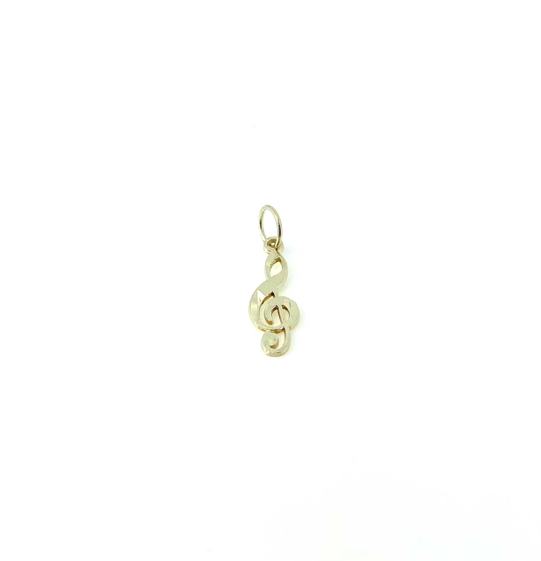 Pendentif en or 10k, clée de sol