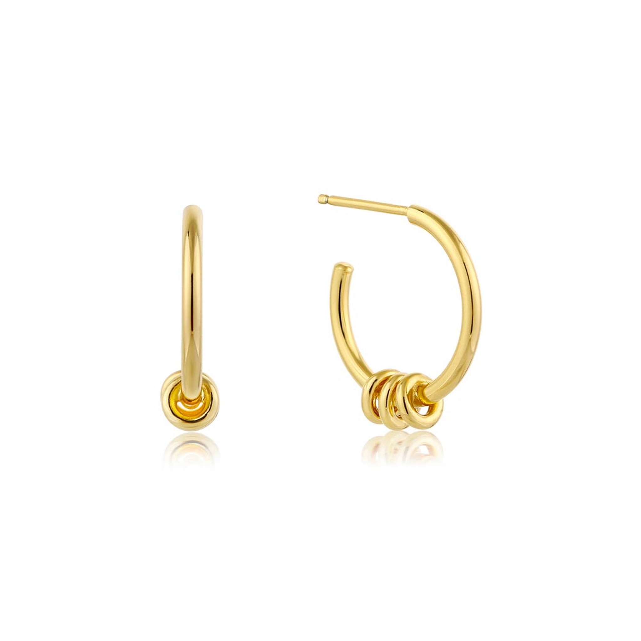 Boucle d'oreille argent 925, anneau