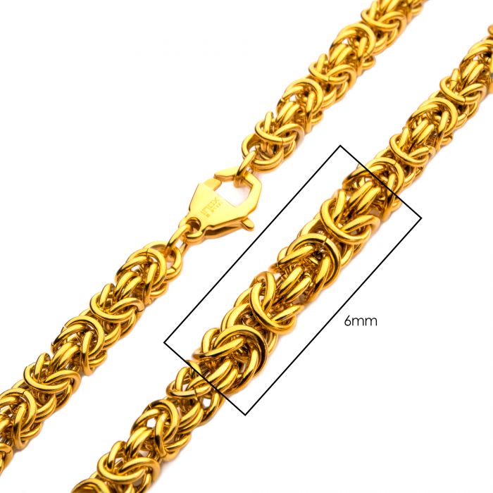 Chaine pour homme en stainless, bizantine