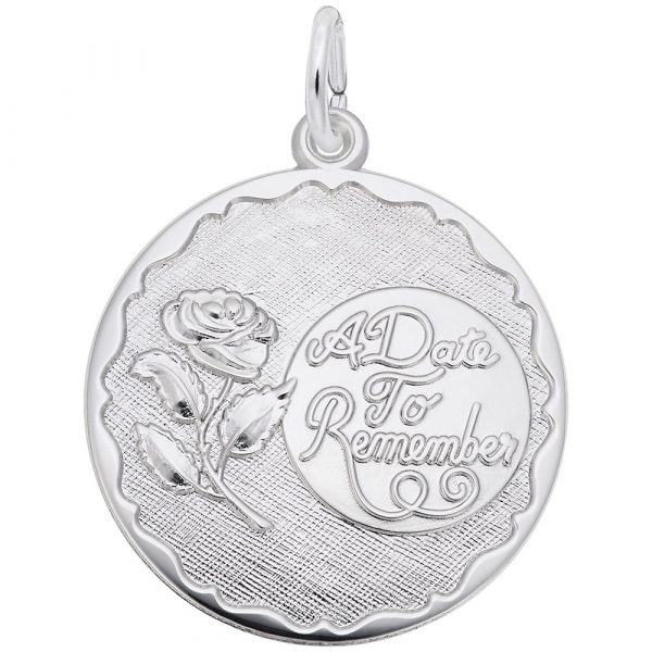 Pendentif en argent 925, rendez-vous, rose