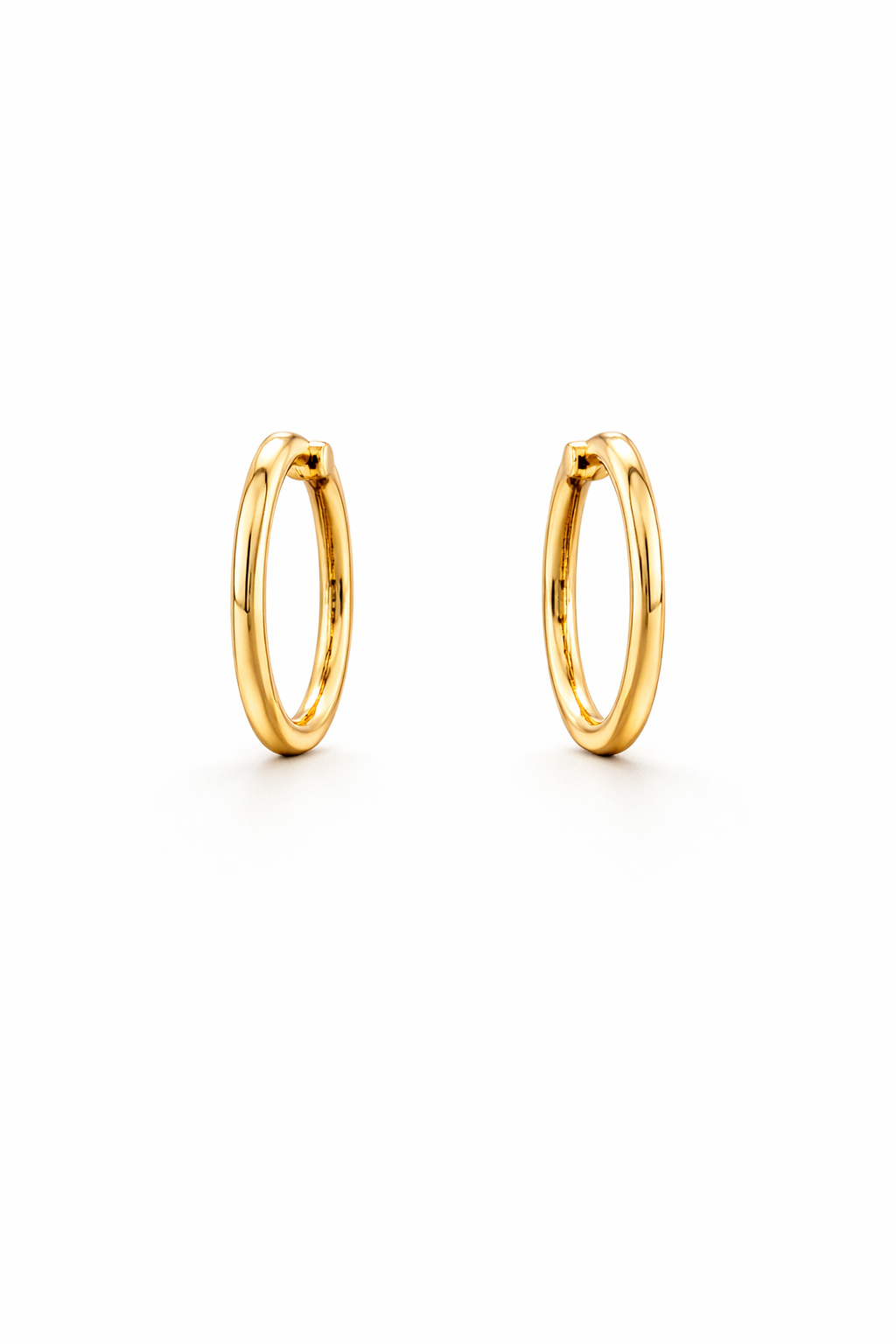 Boucles d'oreillles unies pour femme en stainless - BO-NATH100-13-G - Nathalie Belanger