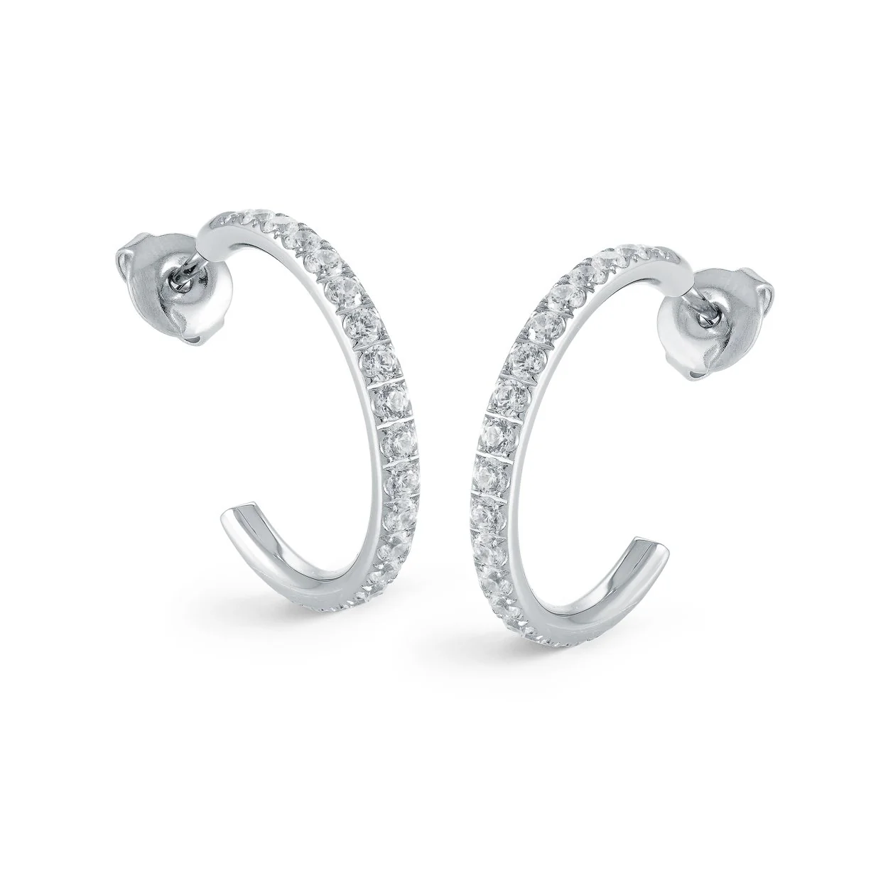 Boucles d'oreilles pour femme en stainless, cubic zirconium