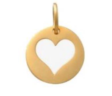 Pendentif pour enfant en or 10K, coeur