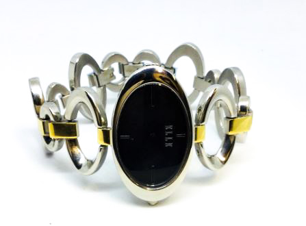 Montre femme, stainless, bracelet à mailles ovales
