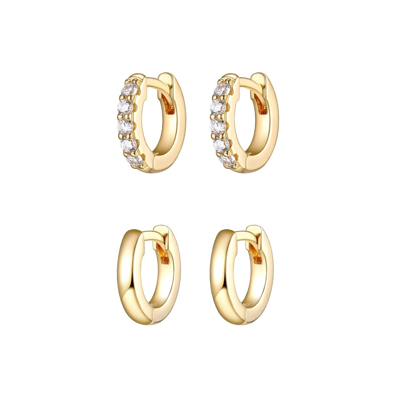 Boucles d'oreilles pour femme en argent 925, zircons