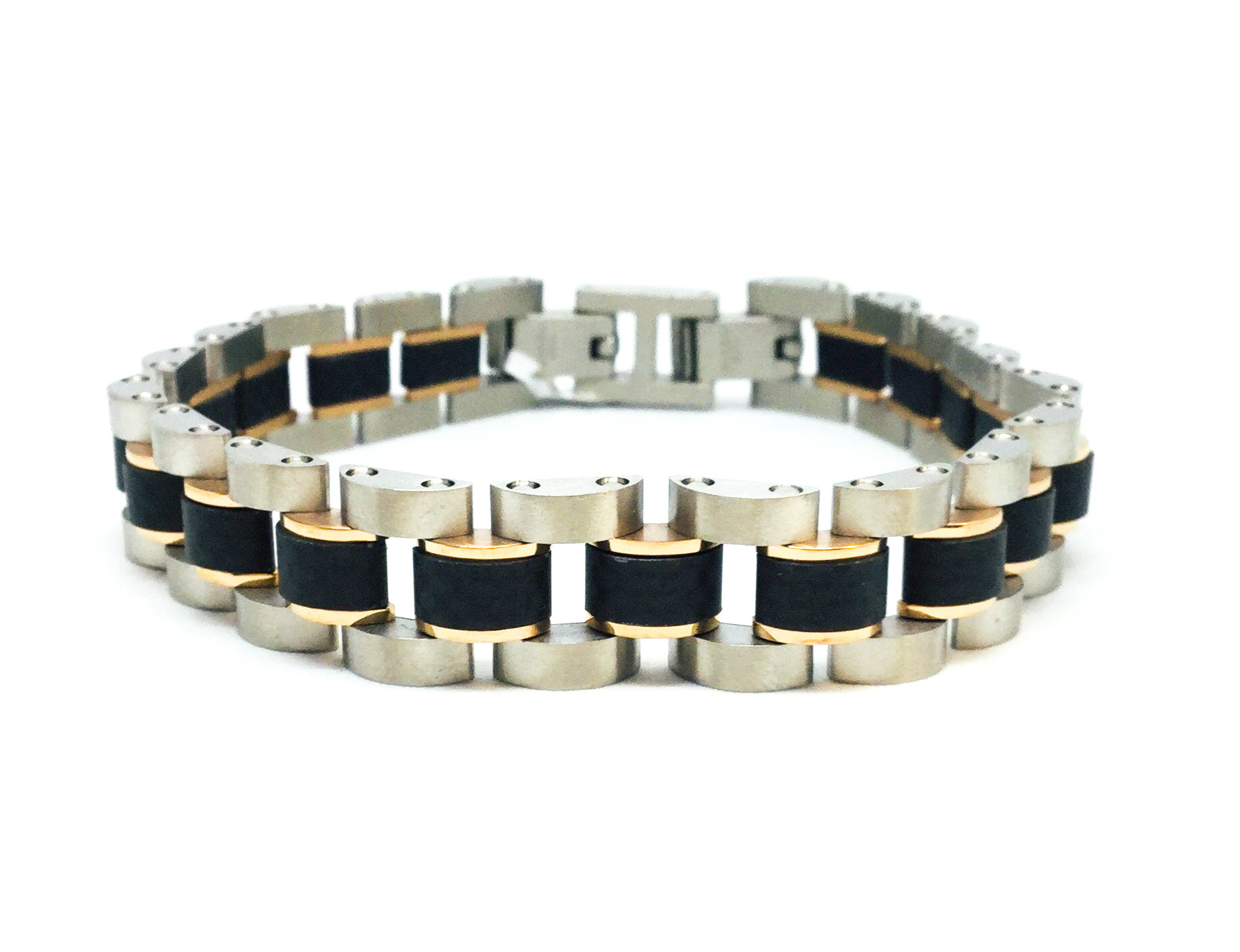 Bracelet stainless, fibre de carbone