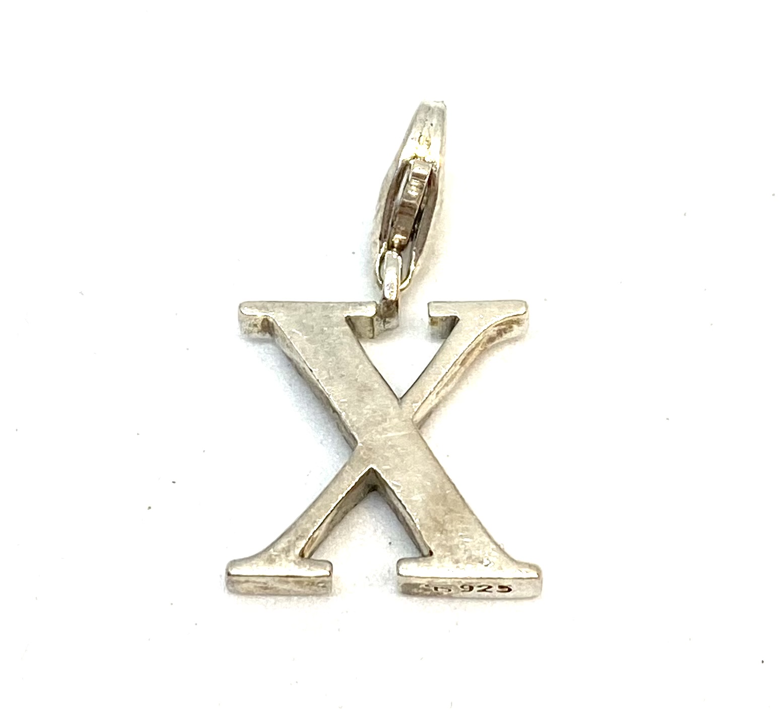 Breloque en argent 925, X