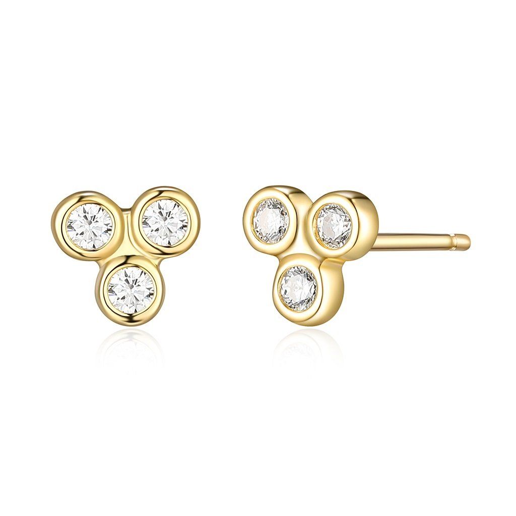 Boucles d'oreilles pour femme en argent 925, zircons