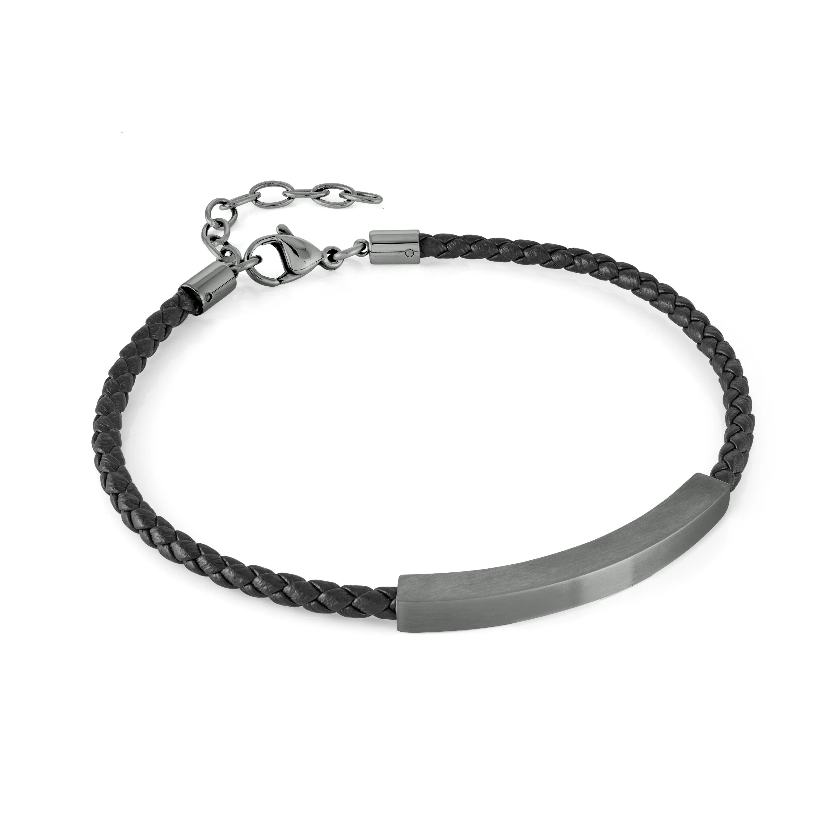 Bracelet pour homme en stainless et cuir - SLB614 - Italgem