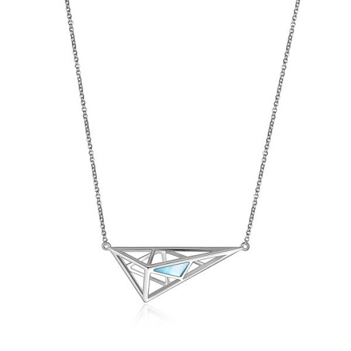 PEND 925 PIERRE BLEUE TRIANGLE