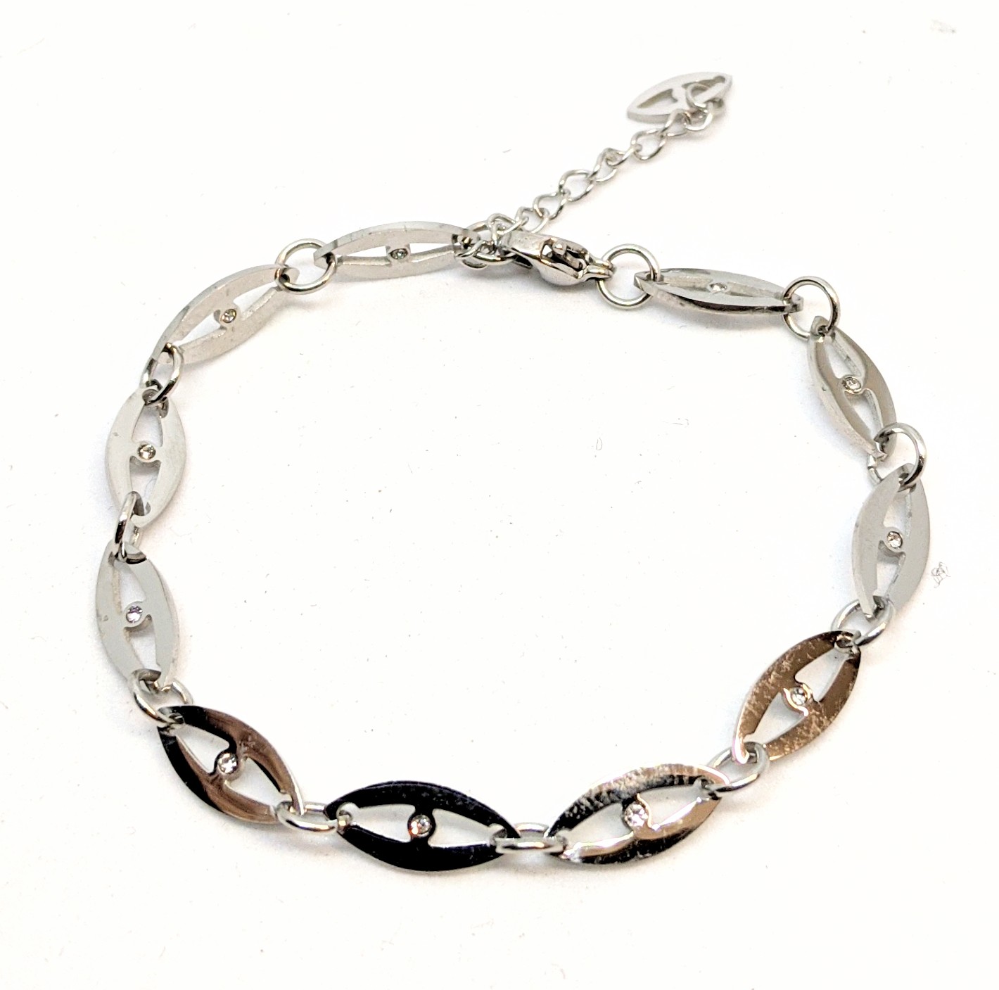 Bracelet en stainless, 11 pierres