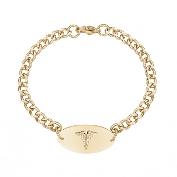 Bracelet médical en stainless, gourmette