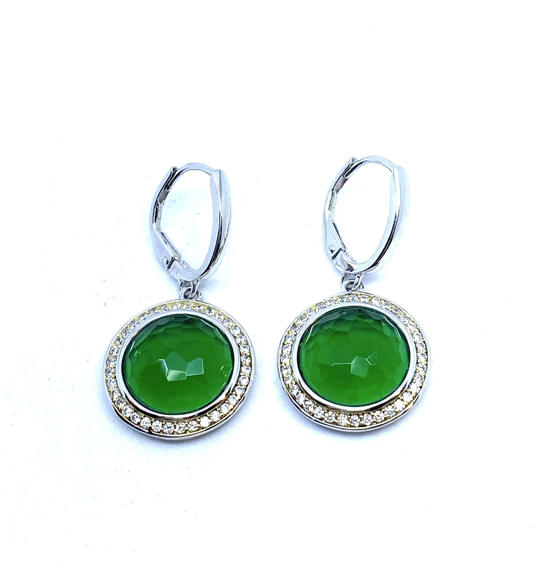Boucles d'oreilles pour femme en argent 925, zircons