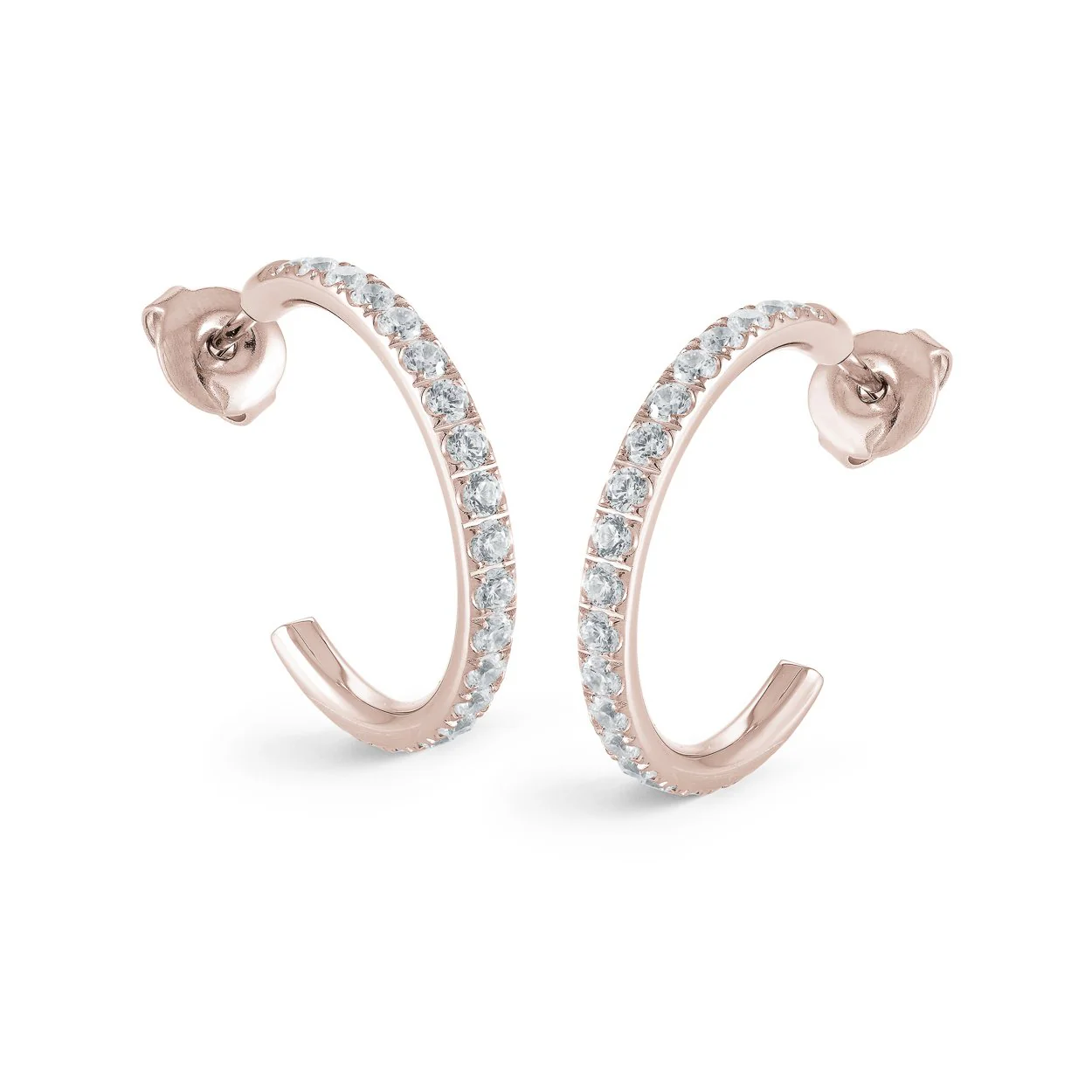 Boucles d'oreilles pour femme en stainless, cubic zirconium