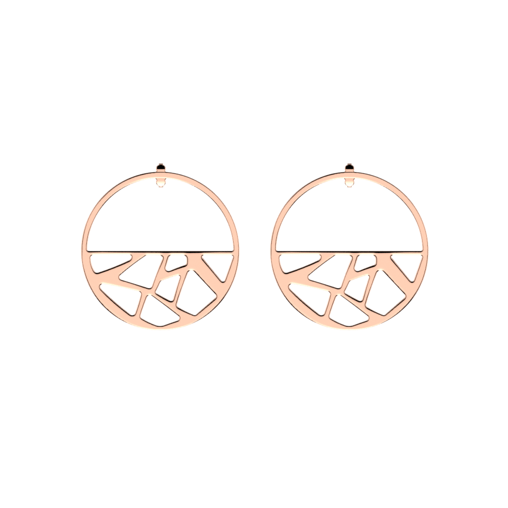 Boucles d'oreilels pour femme en brass, 43mm, giraffe